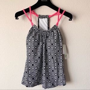 Next neon strappy tankini UPF 50